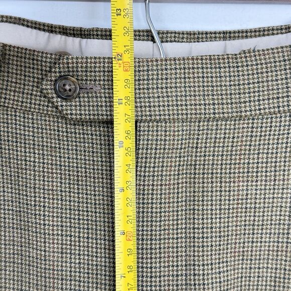 Paul Frederick Men’s 35x30 Brown Pleated Dress Pants Cuffed 100% Wool - Picture 15 of 16